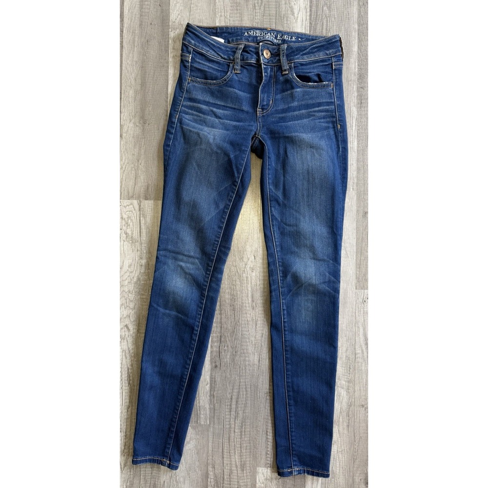 American Eagle Outfitters Womens Blue  Skinny & Jegging Jeans Size 2 Lot Of 2 - Picture 3 of 16